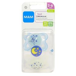 Sucet Mam Nuit Silic 2-6M X2