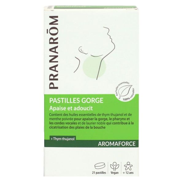 Pranarom Aromaforce Past Adouciss Gorge B/21