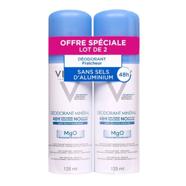 Vichy Deo Spray 48H Mineral 125Mlx2