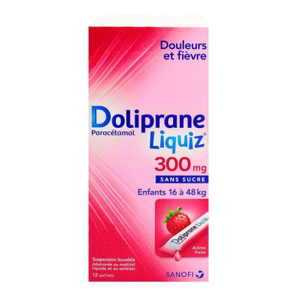 Doliprane Liquiz 300 Mg 12 Sachets