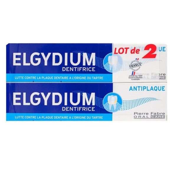 Elgydium Dent Antiplaque Lot 2*75Ml