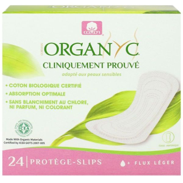 24 protège-slips bio sachets individuels flux léger