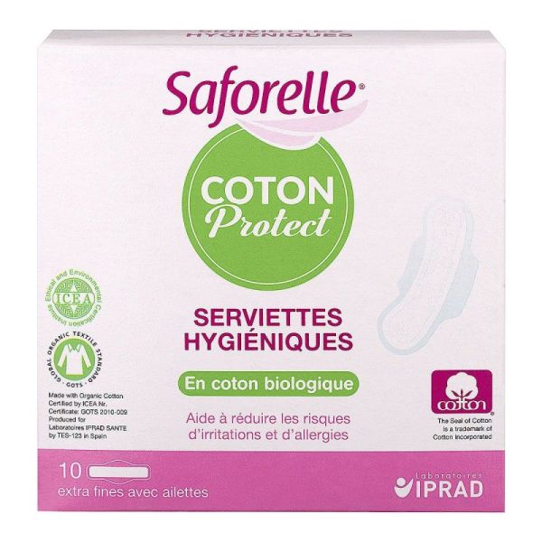 Saforelle Coton Prot Serv Jour 10