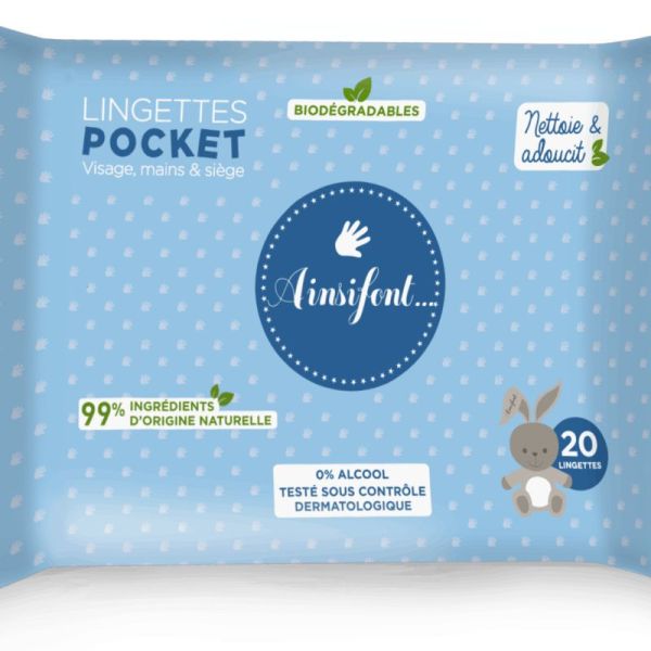 Ainsifont Lingettes Pocket *20