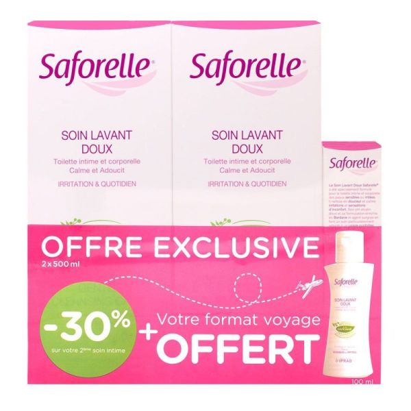 Saforelle Sol Soin Lav Doux 2Fl/500Ml+100Ml